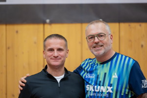 Rade Markovic (JOOLA) en teammanager Ruud van Graafeiland